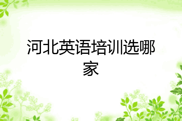 河北英语培训选哪家