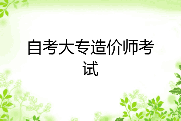 自考大专造价师考试