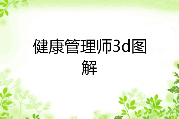 健康管理师3d图解