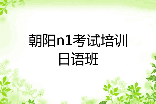 朝阳n1考试培训日语班