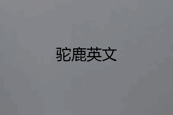 驼鹿英文