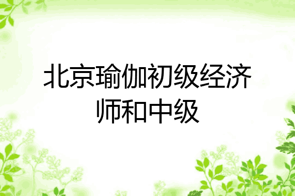 北京瑜伽初级经济师和中级