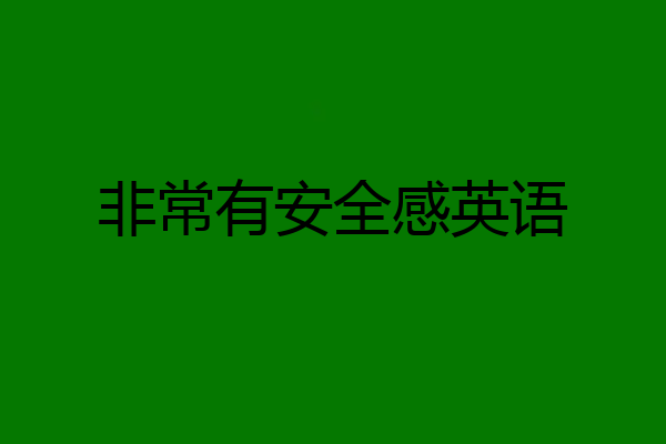 非常有安全感英语