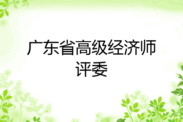 广东省高级经济师评委