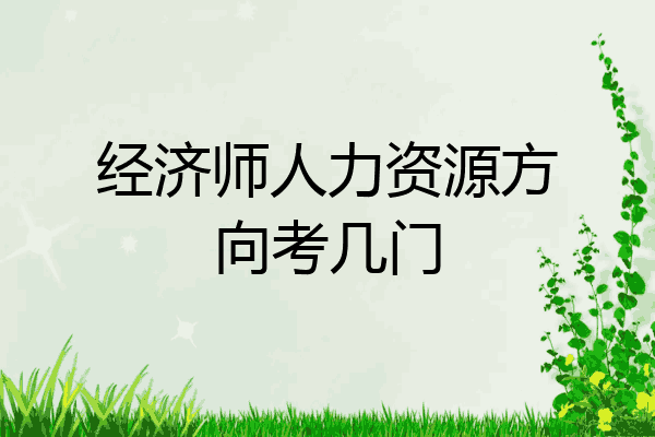 经济师人力资源方向考几门
