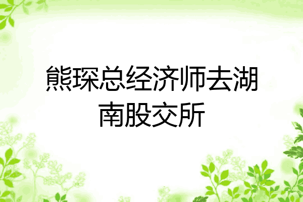 熊琛总经济师去湖南股交所