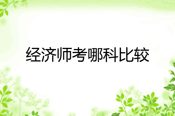 经济师考哪科比较