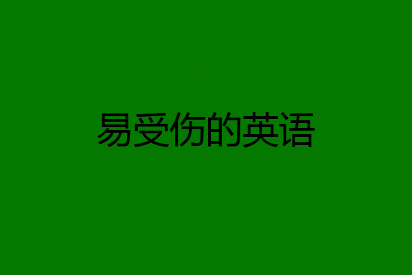 易受伤的英语
