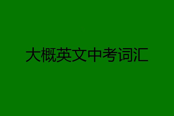 大概英文中考词汇