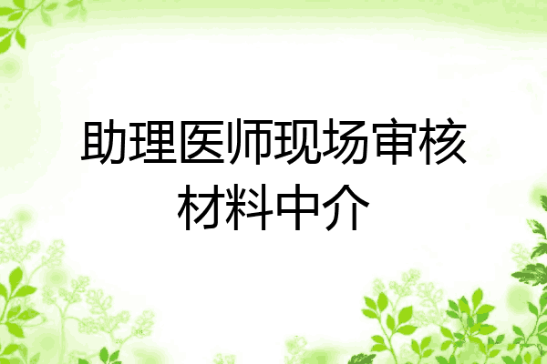 助理医师现场审核材料中介