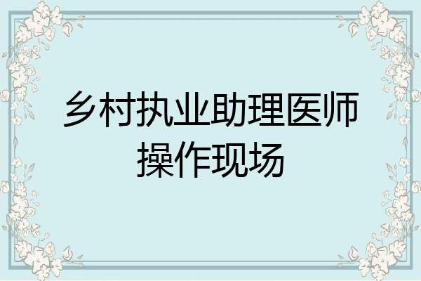 乡村执业助理医师操作现场