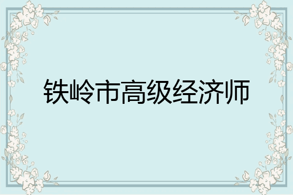 铁岭市高级经济师