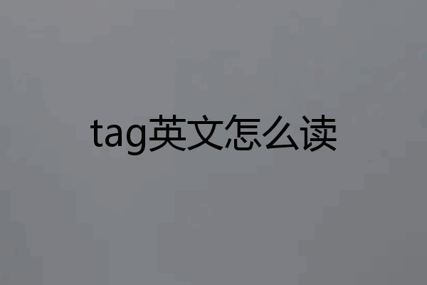 tag英文怎么读