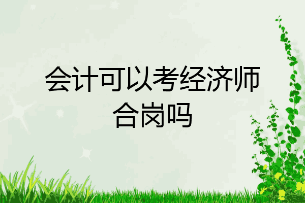 会计可以考经济师合岗吗