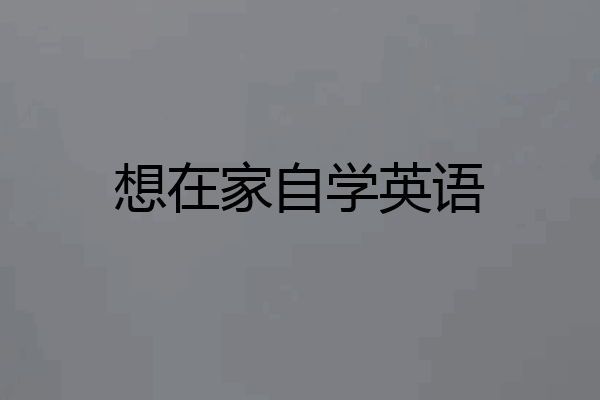想在家自学英语