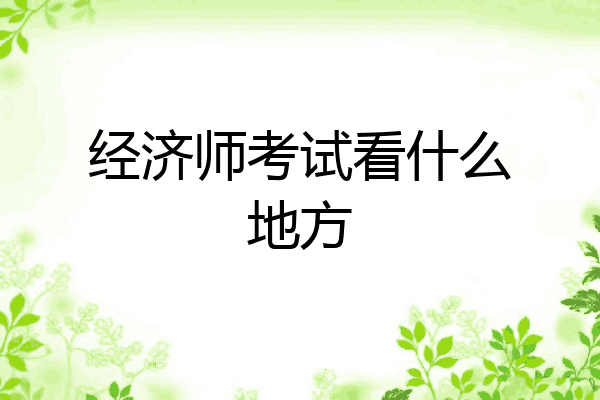 经济师考试看什么地方