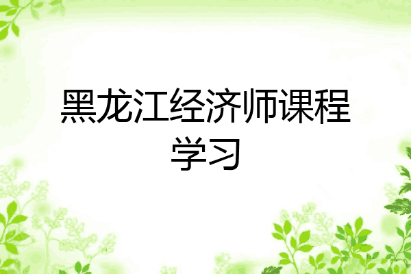 黑龙江经济师课程学习