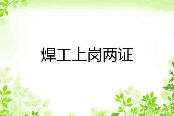 焊工上岗两证