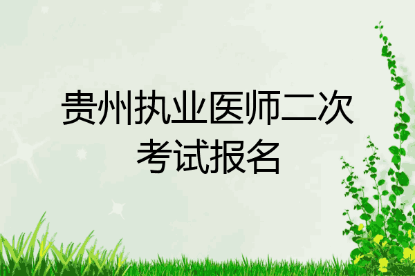 贵州执业医师二次考试报名