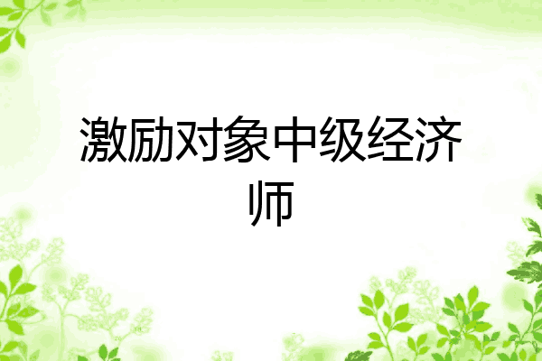 激励对象中级经济师