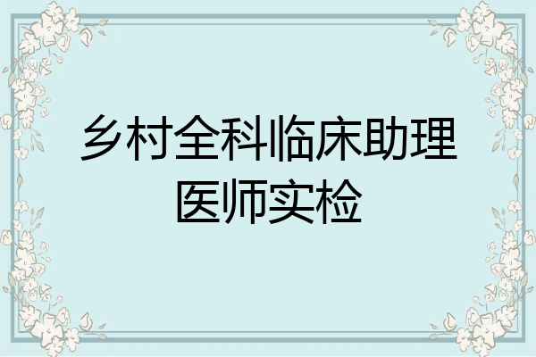 乡村全科临床助理医师实检