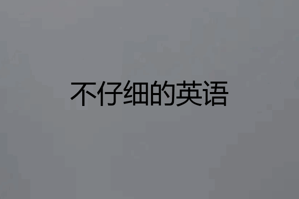 不仔细的英语