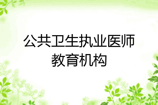 公共卫生执业医师教育机构