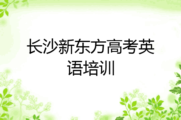 长沙新东方高考英语培训