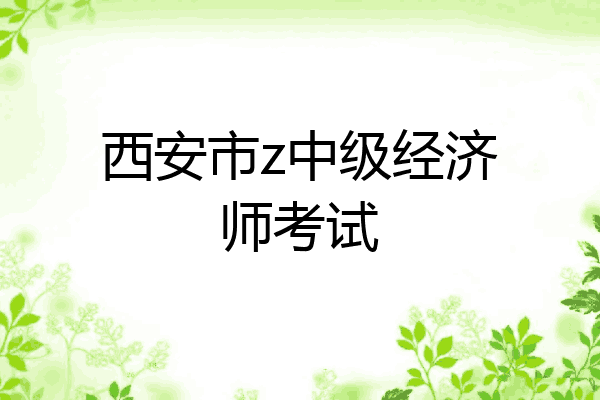 西安市z中级经济师考试