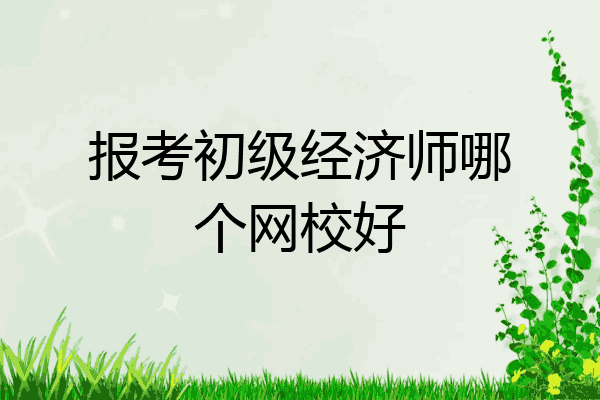 报考初级经济师哪个网校好