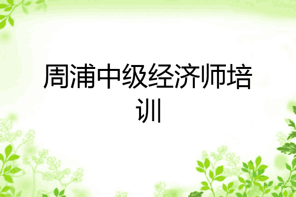 周浦中级经济师培训