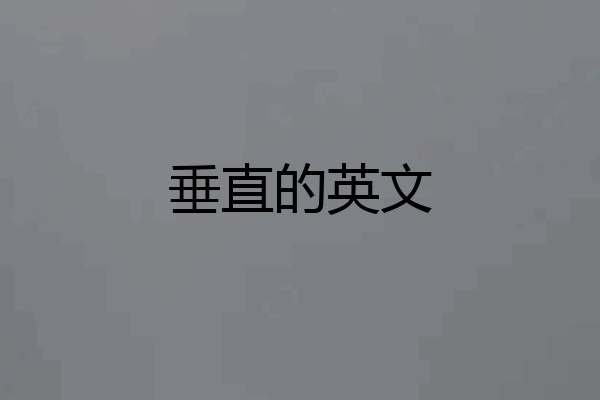 垂直的英文