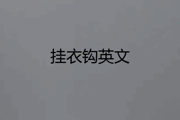 挂衣钩英文