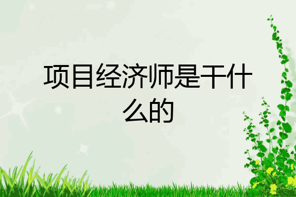 项目经济师是干什么的