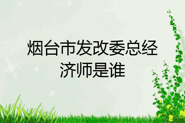 烟台市发改委总经济师是谁