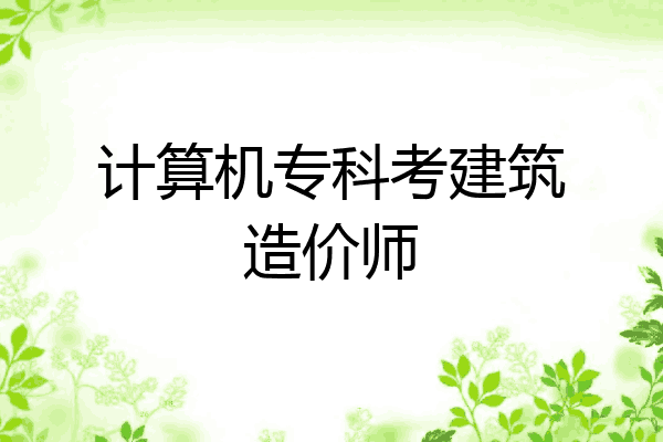 计算机专科考建筑造价师