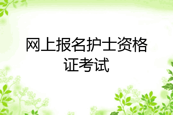 网上报名护士资格证考试