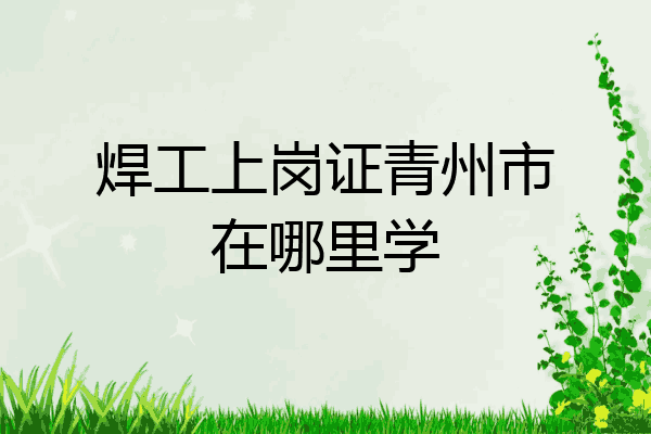焊工上岗证青州市在哪里学
