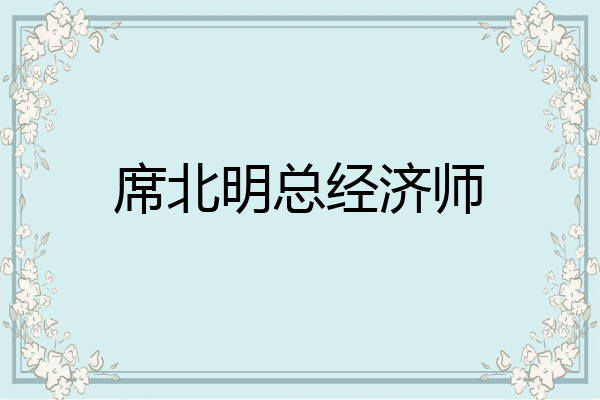 席北明总经济师