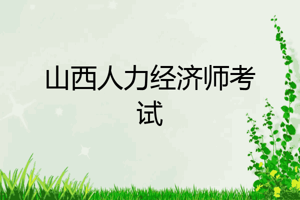 山西人力经济师考试
