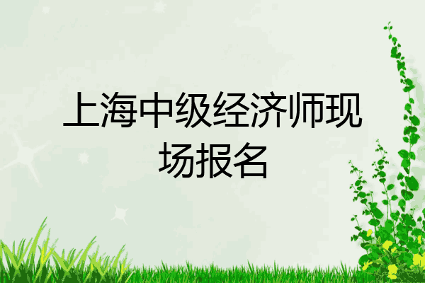 上海中级经济师现场报名