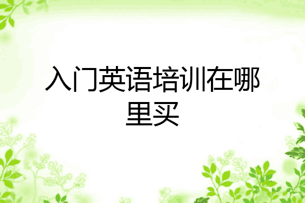 入门英语培训在哪里买