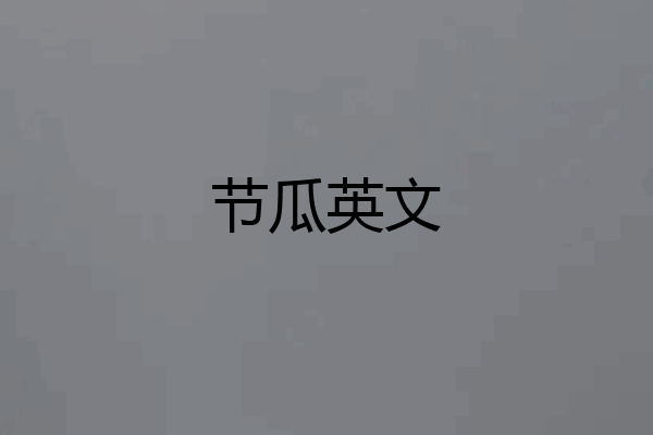 节瓜英文