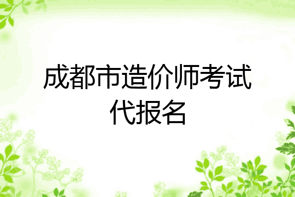 成都市造价师考试代报名