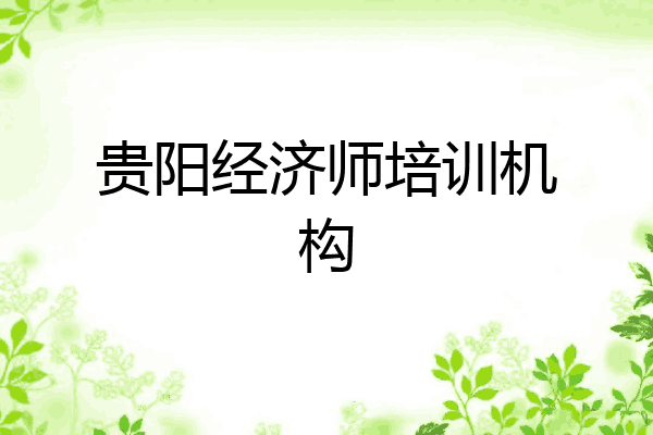 贵阳经济师培训机构