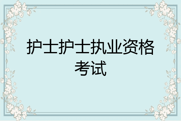 护士护士执业资格考试