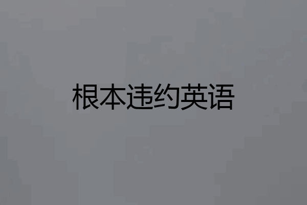 根本违约英语