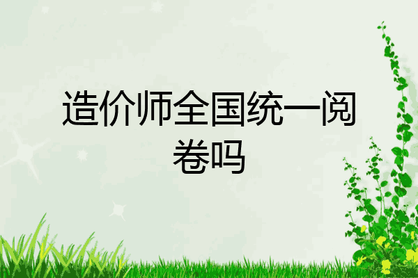 造价师全国统一阅卷吗
