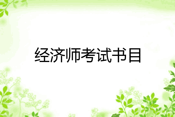 经济师考试书目