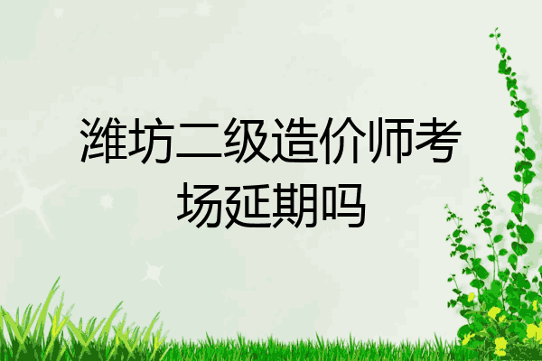 潍坊二级造价师考场延期吗